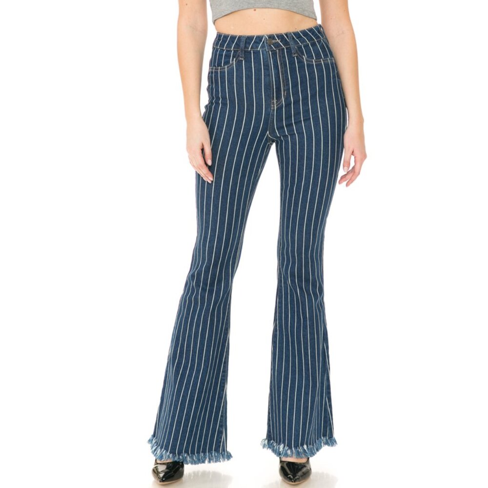 Cello Jeans Women's Juniors High Rise Bell Bottom Flares